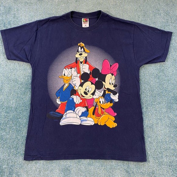Fruit of the Loom Other - VINTAGE Disney Mickey Minnie Pluto Donald Goofy Rap T-Shirt Adult Large 90s VTG